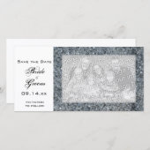 日フェイク付を保存して輝く結婚式 セーブザデート (正面/裏面)