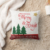 日ブライトメリーツリー金ゴールドスターモノグラム名 クッション (ブランケット)