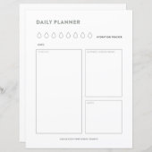 日プランナーの開催者を一覧表示する日ごとの予定表 (正面/裏面)