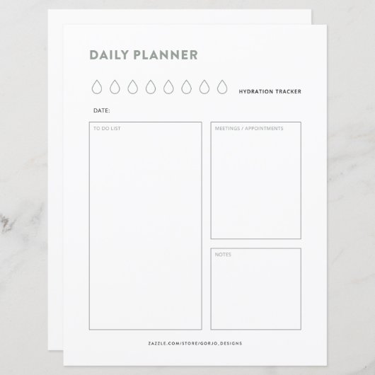 日プランナーの開催者を一覧表示する日ごとの予定表 (正面/裏面)