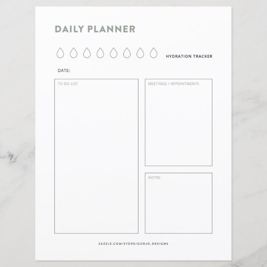 日プランナーの開催者を一覧表示する日ごとの予定表 (正面)