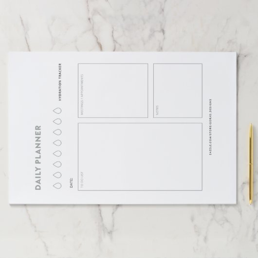 日プランナーの開催者を一覧表示する日ごとの予定表 ペーパーパッド (インサイチュ)