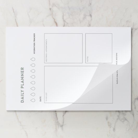 日プランナーの開催者を一覧表示する日ごとの予定表 ペーパーパッド (折り畳み)