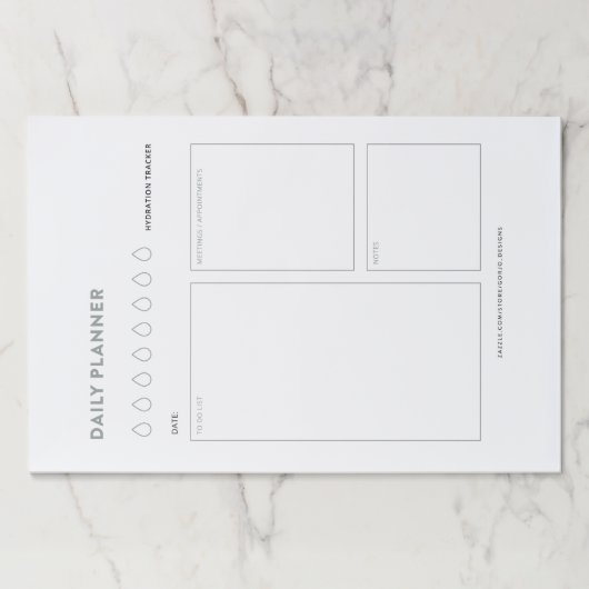 日プランナーの開催者を一覧表示する日ごとの予定表 ペーパーパッド (正面)