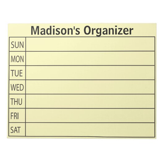 日プランナー業 ノートパッド (正面)