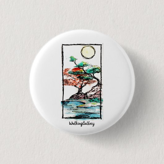 日ボタン 缶バッジ (正面)