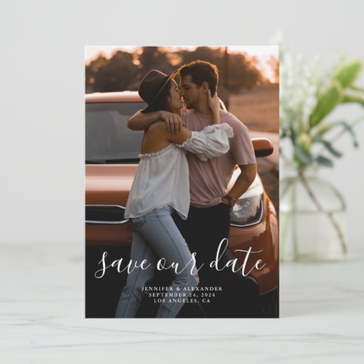 日ミニマルエレガント付の保存 セーブザデート (スタンド正面)