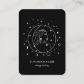 日ミニマル月スター名刺 名刺 (正面)