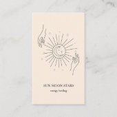 日ミニマル月スター名刺 名刺 (正面)