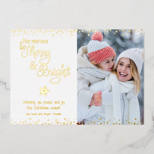 日メリーBeとBright Scriptフォト実在金ゴールド 箔シーズンカード (正面)