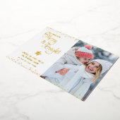 日メリーBeとBright Scriptフォト実在金ゴールド 箔シーズンカード (回転した状態)