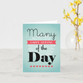 日モダンのバースデー・カードの多くの幸せなリターン カード (黄色い花)