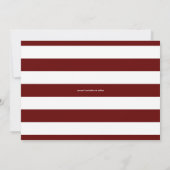 日モダンはっきりした赤と白タイポグラフィ写真 セーブザデート (裏面)