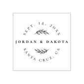 日モダンエレガント付と場所結婚の保存 ラバースタンプ (インプリント)