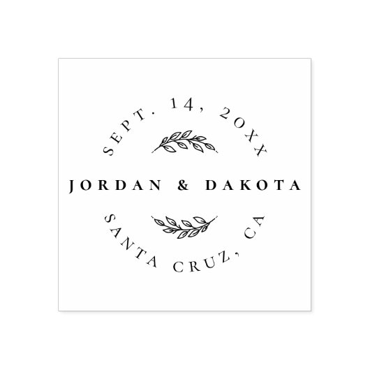 日モダンエレガント付と場所結婚の保存 ラバースタンプ (インプリント)