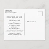 日モダンエレガント付の保存 案内ポストカード (裏面)