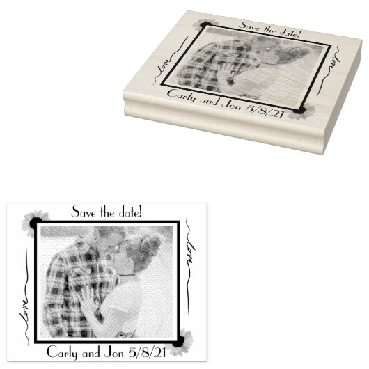 日モダンエレガント花を保存する ラバースタンプ (押印)