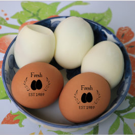 日モダンパーソナライズされた付き生卵 ラバースタンプ