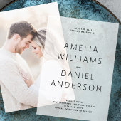 日モダンミニマル付の保存 ベラム紙招待状