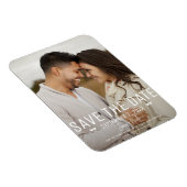 日モダンミニマル付の写真を結婚保存 マグネット (右側)