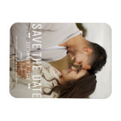 日モダンミニマル付の写真を結婚保存 マグネット (横)