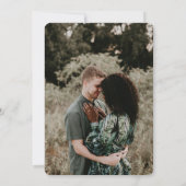 日モダンミニマル印セージ結婚式招待状 セーブザデート (裏面)