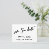 日モダン付とカジュアルの詳細カー結婚ドを保存 名刺 (スタンド正面)