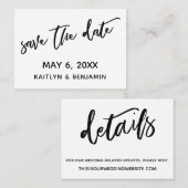 日モダン付とカジュアルの詳細カー結婚ドを保存 名刺 (正面/裏面)