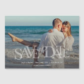 日モダン付の全写真オーバーレイを保存結婚する (正面)