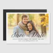 日モダン付の写真を保存する マグネット招待状 (正面/裏面)