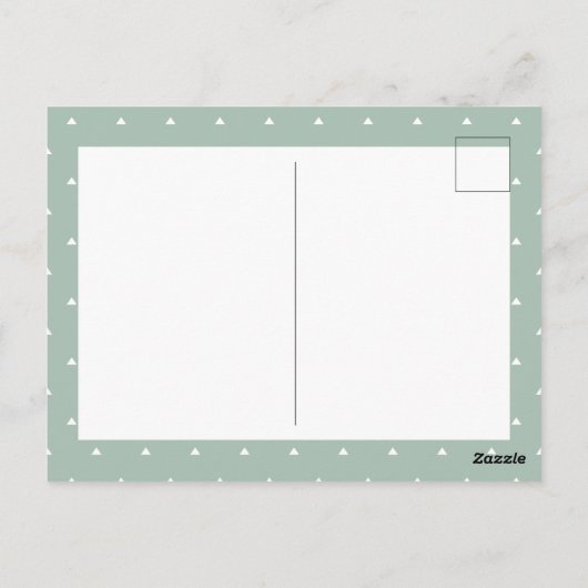 日モダン付を保存して緑を良くセージ ポストカード (裏面)