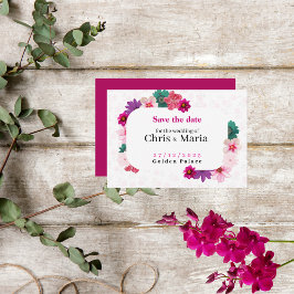 日モダン付を保存するガーデンスロマンスピンク セーブザデート