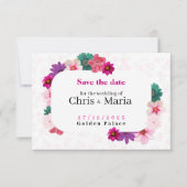 日モダン付を保存するガーデンスロマンスピンク セーブザデート (正面)