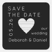 日モダン付エレガントを保存…黒 スクエアシール (正面)