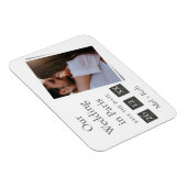 日モダン付ボックスUK写真Save The Date マグネット (右側)