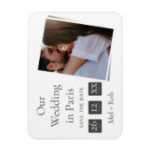 日モダン付ボックスUK写真Save The Date マグネット (縦)