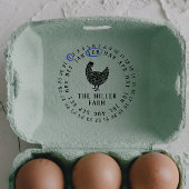 日モダン付&チキンファーム名パーソナライズされた卵 セルフインキングスタンプ