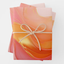 日モダン出オレンジ、ピンク、金ゴールド-