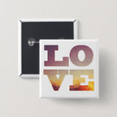日モダン出グラデーションの色は単語を愛する 缶バッジ (正面&裏面)