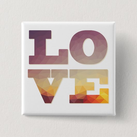 日モダン出グラデーションの色は単語を愛する 缶バッジ (正面)