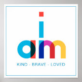 日モダン別肯定カラフルタイポグラフィ ポスター (正面)