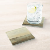 日モダン没の風景油画 ガラスコースター (アングル)