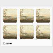 日モダン没の風景油画 スクエアシール (シート)