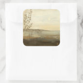 日モダン没の風景油画 スクエアシール (バッグ)