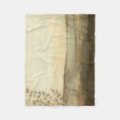 日モダン没の風景油画 フリースブランケット (正面)