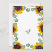 日モダン花ユーカリ結婚の緑 招待状 (裏面)