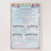 日ユニークパーソナライズされた誕生日履歴 ジグソーパズル (縦)