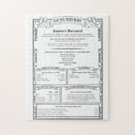 日ユニークパーソナライズされた誕生日履歴 ジグソーパズル