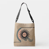 日ユニークパーソナライズされた/風の幾何学的トートバッグ クロスボディバッグ (裏面)