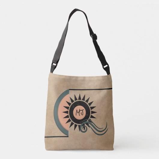 日ユニークパーソナライズされた/風の幾何学的トートバッグ クロスボディバッグ (裏面)